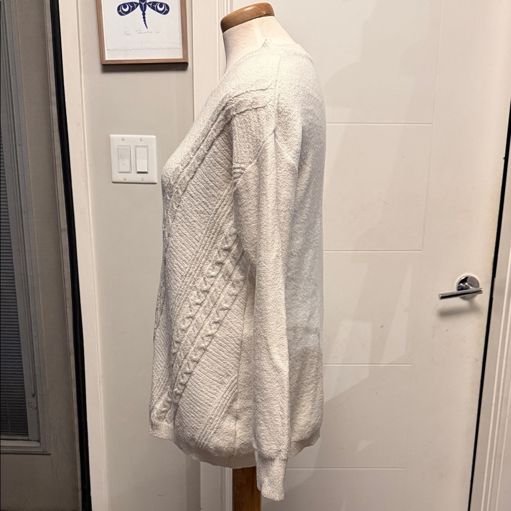 Reitmans Women's Cable Knit Sweater - White - Picture 2 of 5